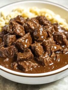 Crockpot Beef Tips – Fall-Apart Tender with Rich Gravy