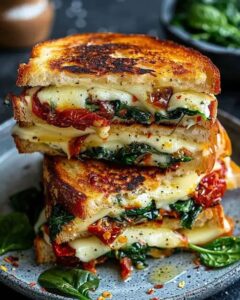 Mediterranean Grilled Cheese Sandwich