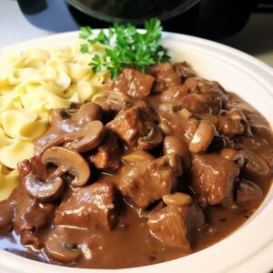Crockpot Beef Tips – Fall-Apart Tender with Rich Gravy